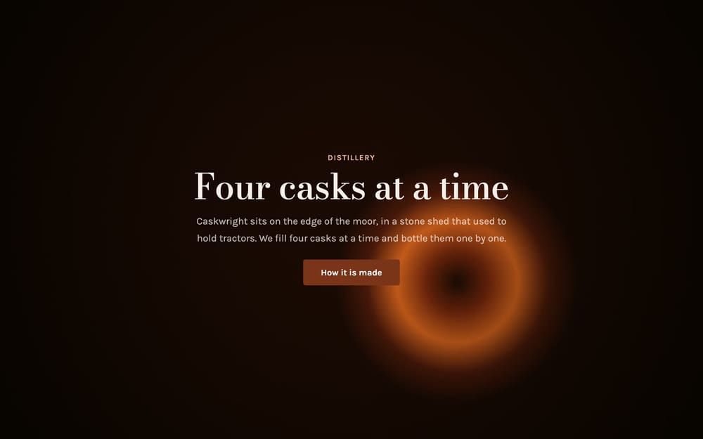 The Caskwright site, scrolled to its opening section
