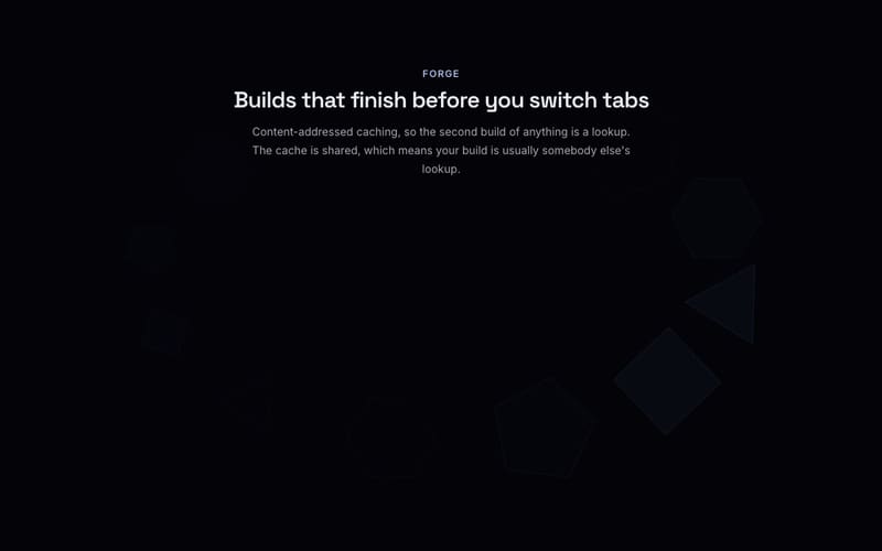 The Forge template, at its opening heading