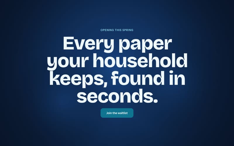 The Kept template, at its opening heading
